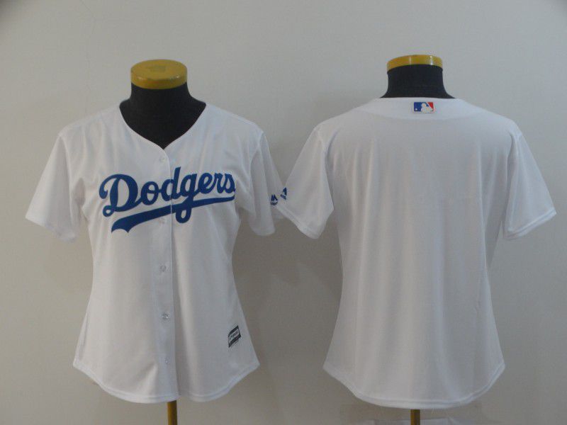 Women Los Angeles Dodgers Blank White Game MLB Jersey->los angeles dodgers->MLB Jersey